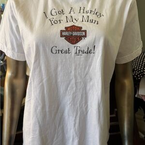 Harley-Davidson White Graphic Tee for Men